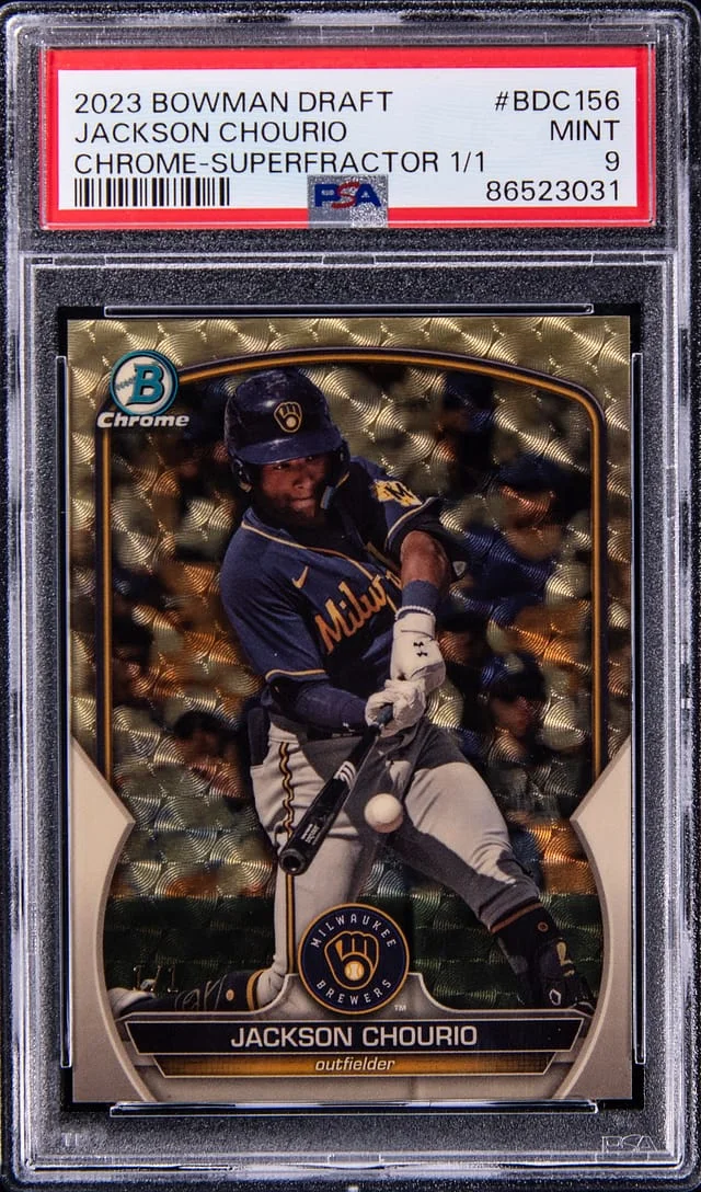 2023 Bowman Draft Jackson Chourio Chrome SuperFractor #BDC-156 card image