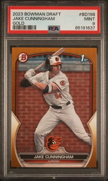 2023 Bowman Draft Jake Cunningham Gold #BD198 card image