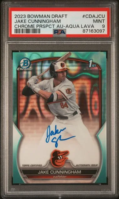 2023 Bowman Draft Jake Cunningham Chrome Prospect Autograph #CDA-JCU card image