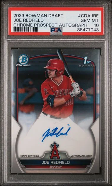 2023 Bowman Draft Joe Redfield Chrome Prospect Autograph #CDAJRE card image