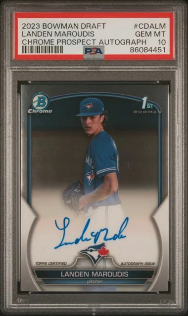 2023 Bowman Draft Landen Maroudis Chrome Prospect Autograph #CDA-LM card image
