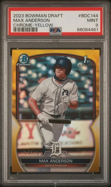 2023 Bowman Draft Max Anderson Chrome-Yellow #BDC-144 card image