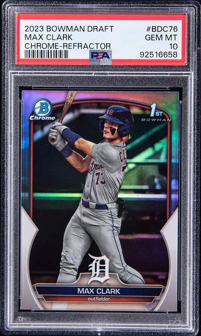 2023 Bowman Draft Max Clark Chrome Refractor #BDC-76 card image