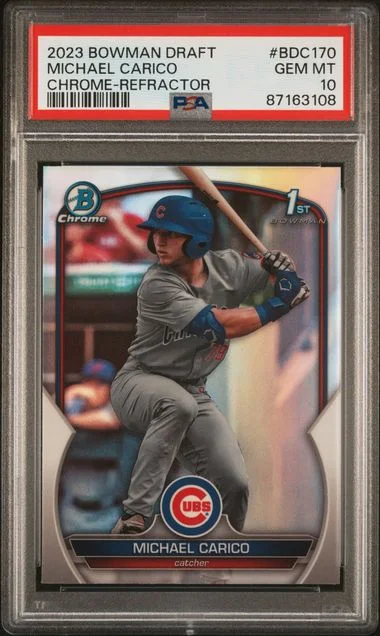 2023 Bowman Draft Michael Carico Chrome-Refractor #BDC170 card image