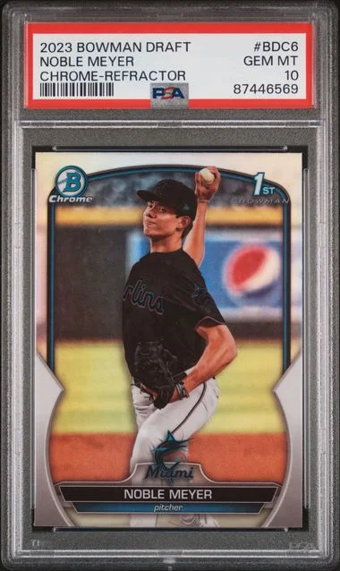 2023 Bowman Draft Noble Meyer Chrome-Sparkle #BDC6 card image