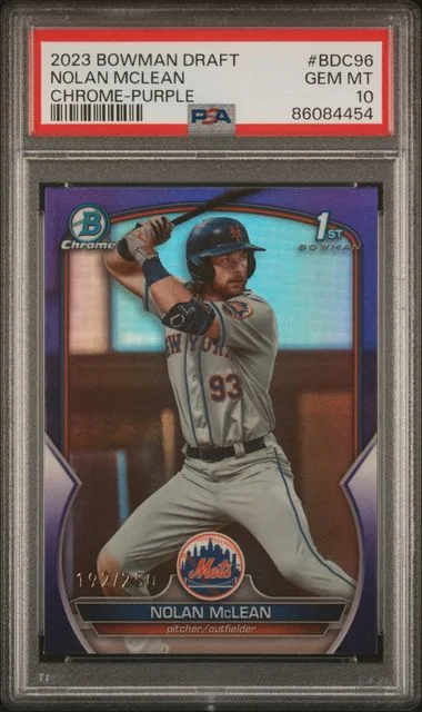 2023 Bowman Draft Nolan Mclean Chrome-Purple #BDC-96 card image