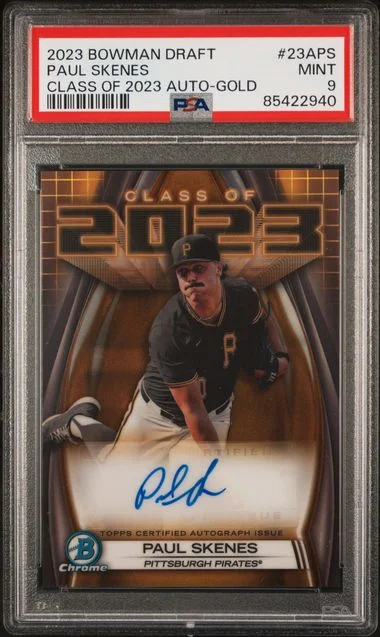 2023 Bowman Draft Paul Skenes Class Of 2023 Autograph Gold #23APS card image