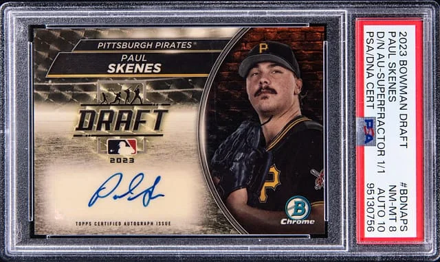 2023 Bowman Draft Paul Skenes Night Autograph Superfractor #BDNAPS card image