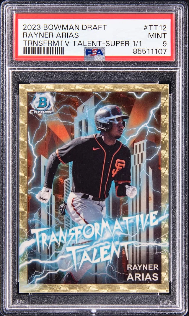 2023 Bowman Draft Rayner Arias Transformative Talent #TT-12 card image