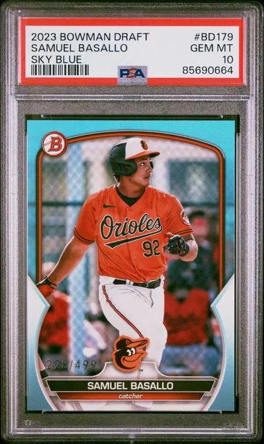 2023 Bowman Draft Samuel Basallo Sky Blue #BD179 card image