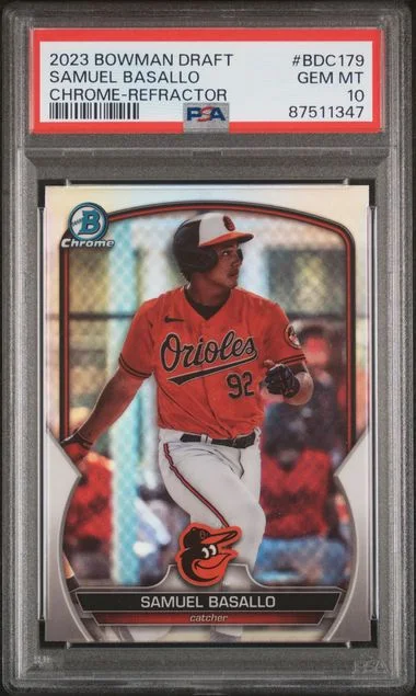 2023 Bowman Draft Samuel Basallo Chrome-Refractor #BDC179 card image