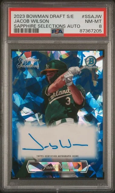 2023 Bowman Draft Sapphire Jacob Wilson Edition Sapphire Selections Autograph #SSA-JW card image