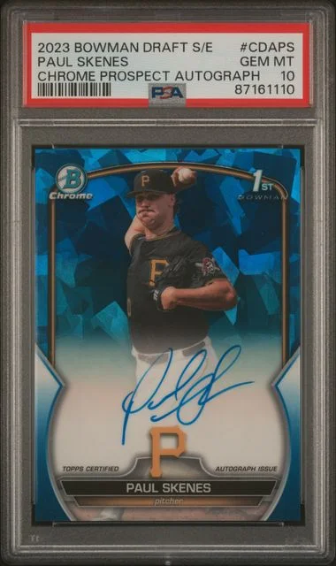 2023 Bowman Draft Sapphire Paul Skenes Edition Chrome Prospect Autographs #CDAPS card image