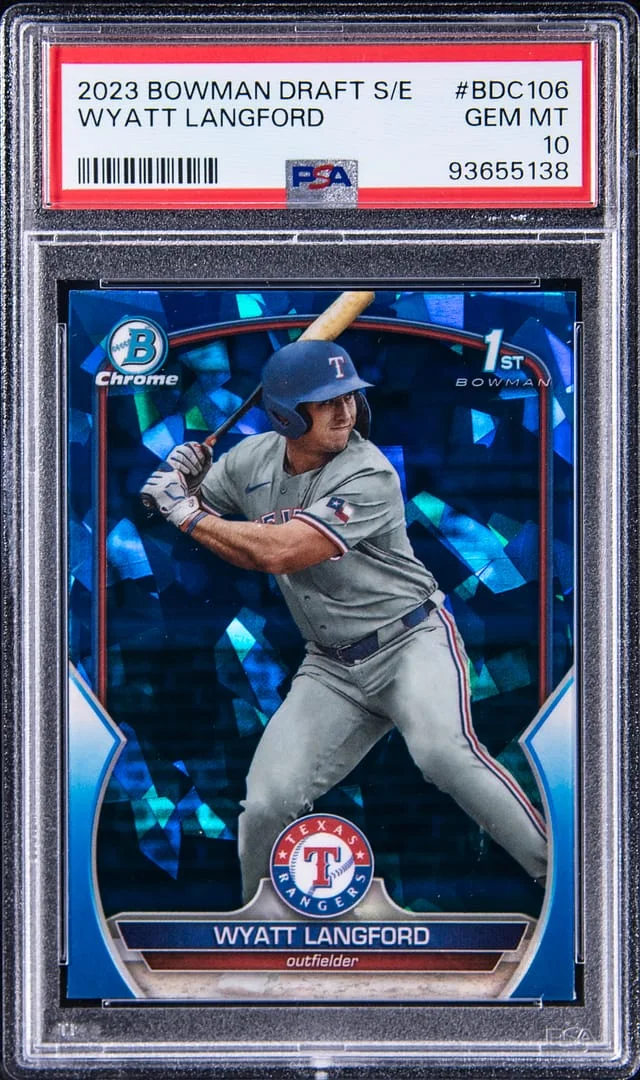 2023 Bowman Draft Sapphire Wyatt Langford Edition #BDC106 card image
