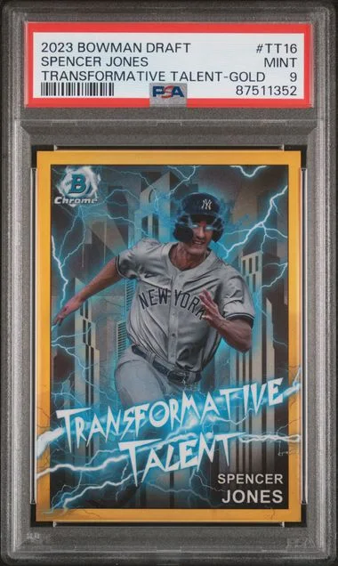 2023 Bowman Draft Spencer Jones Transformative Talent Gold #Tt16 card image