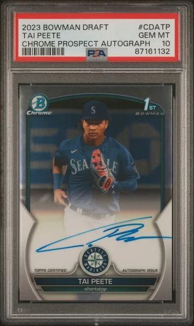 2023 Bowman Draft Tai Peete Chrome Prospect Autograph #CDATP card image