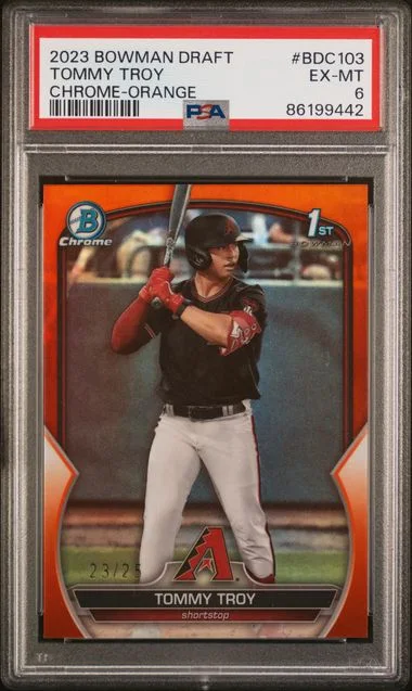2023 Bowman Draft Tommy Troy Chrome-Orange #BDC103 card image