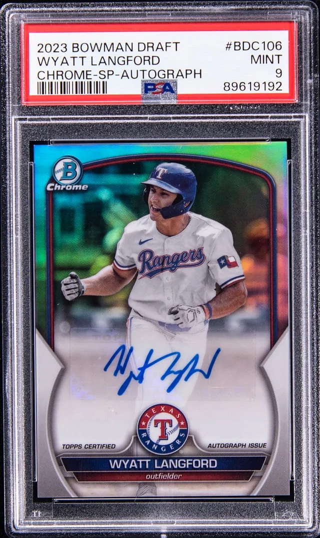 2023 Bowman Draft Wyatt Langford Chrome Refractor #BDC-106 card image