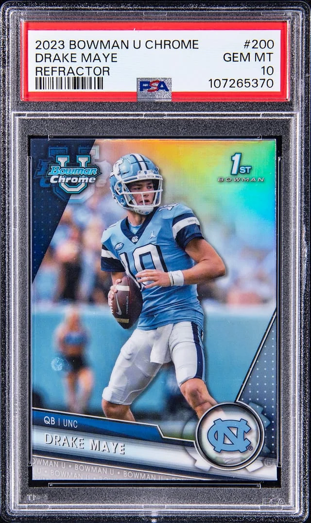 2023 Bowman Drake Maye U Chrome Autograph #200 card image