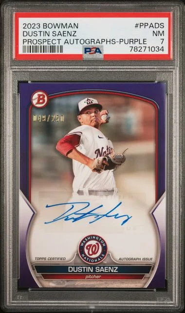 2023 Bowman Dustin Saenz Prospect Autographs #PPADS card image