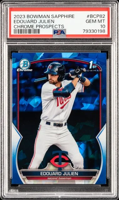 2023 Bowman Edouard Julien Sapphire Edition Chrome Prospects #BCP-82 card image