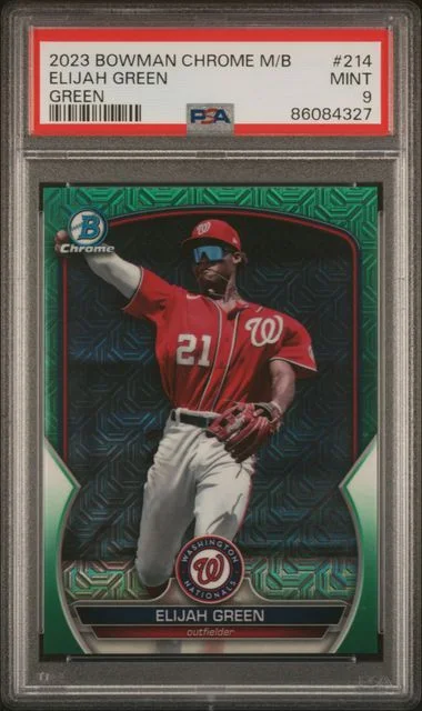 2023 Bowman Elijah Mega Box Chrome Green #214 card image