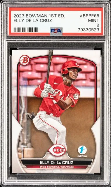 2023 Bowman Elly De La Cruz 1st Edition Sky Blue Foil #BPPF65 card image