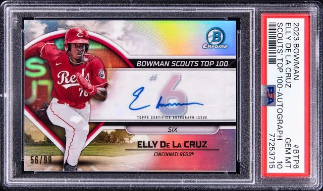 2023 Bowman Elly De La Cruz Scouts' Top 100 Autograph #BTP6 card image