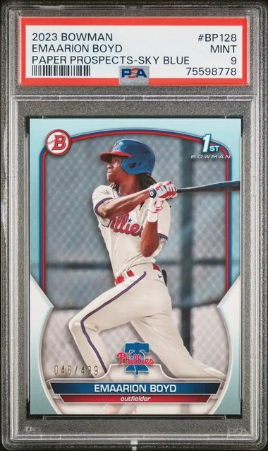 2023 Bowman Emaarion Boyd Paper Prospects Sky Blue #Bp128 card image