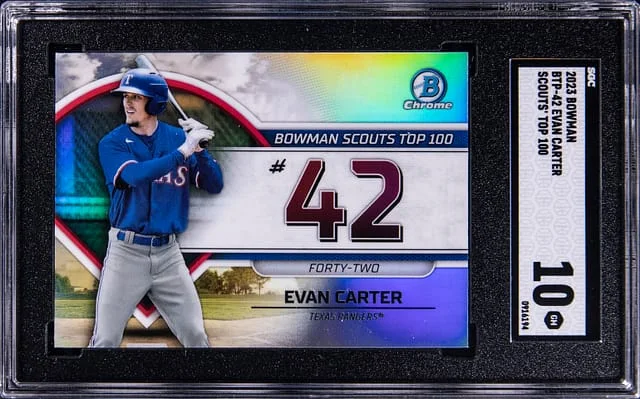 2023 Bowman Evan Carter Scouts Top 100 #BTP42 card image