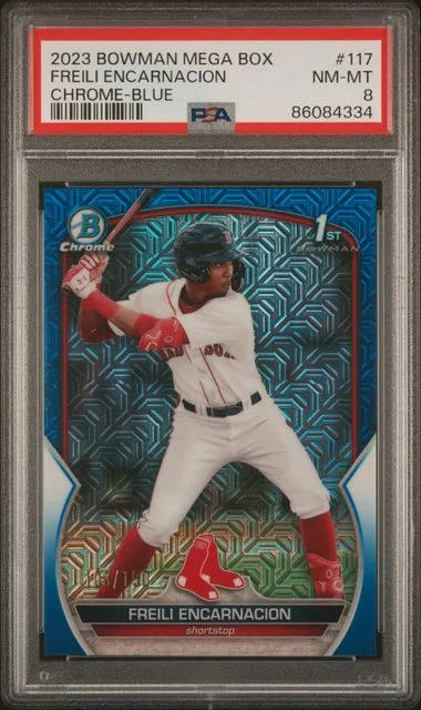 2023 Bowman Freili Encarnacion Mega Box Chrome Blue #117 card image