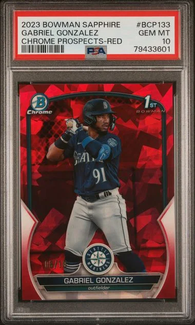 2023 Bowman Gabriel Gonzalez Sapphire Chrome Prospects #BCP-133 card image