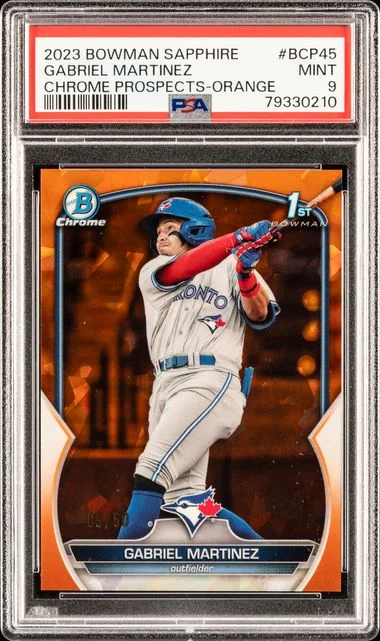 2023 Bowman Gabriel Martinez Sapphire Edition Chrome Prospects Orange #BCP-45 card image