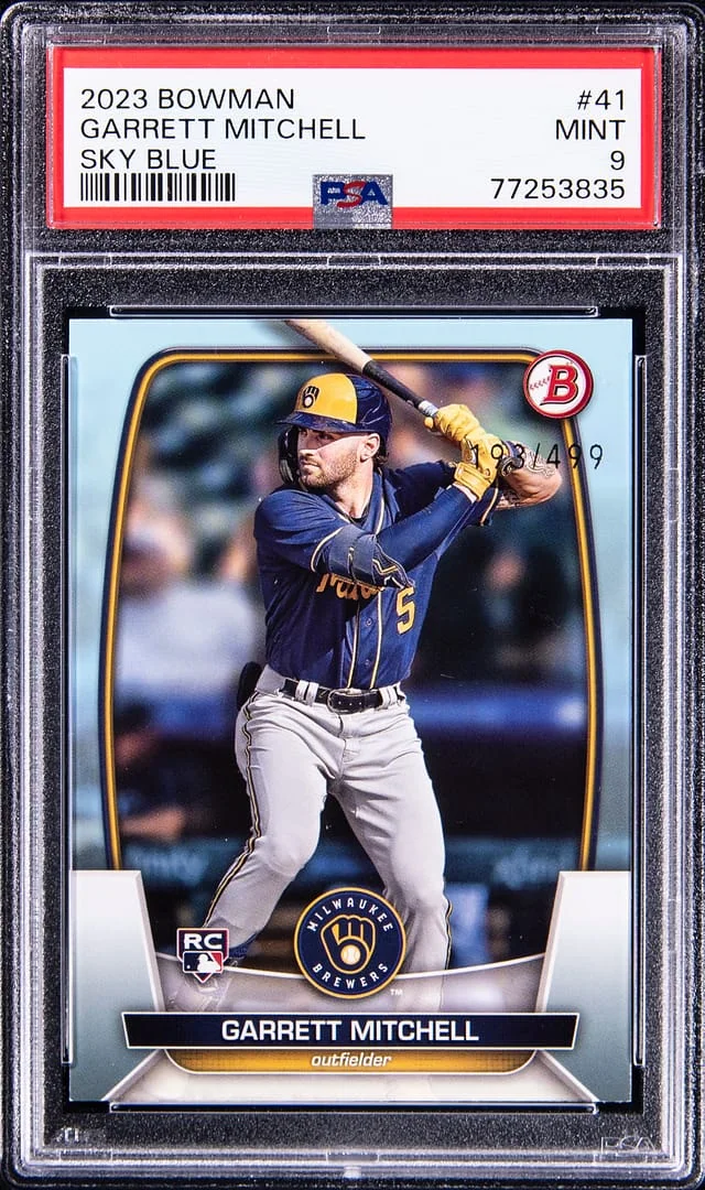 2023 Bowman Garrett Mitchell Sky Blue #41 card image
