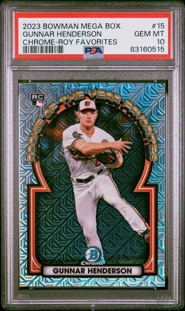 2023 Bowman Gunnar Henderson Mega Box Chrome Roy Favorites #15 card image