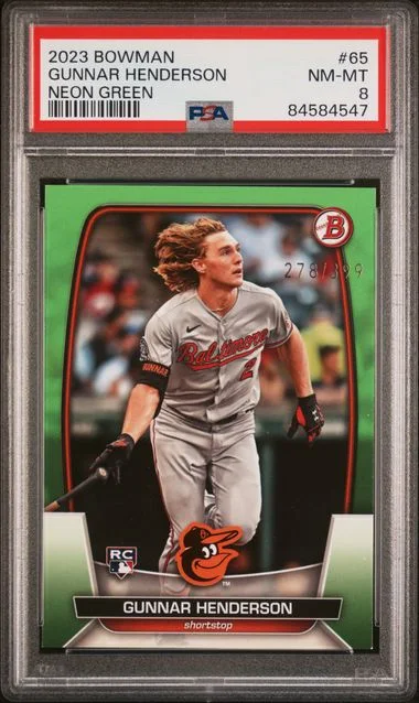 2023 Bowman Gunnar Henderson Neon Green #65 card image
