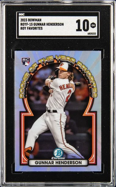 2023 Bowman Gunnar Henderson Of The Year Favorites #ROYF-15 card image