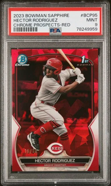 2023 Bowman Hector Rodriguez Sapphire Edition Chrome Prospects Red #BCP95 card image