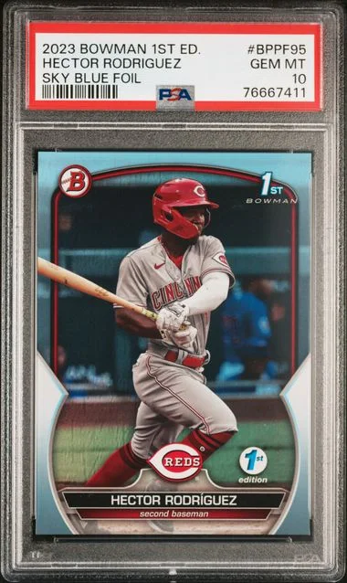 2023 Bowman Hector Rodriguez 1st Edition Sky Blue Foil #BPPF95 card image