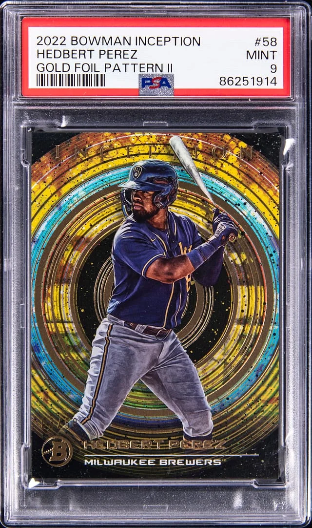 2023 Bowman Herbert Perez Inception Gold Foil Pattern II #58 card image