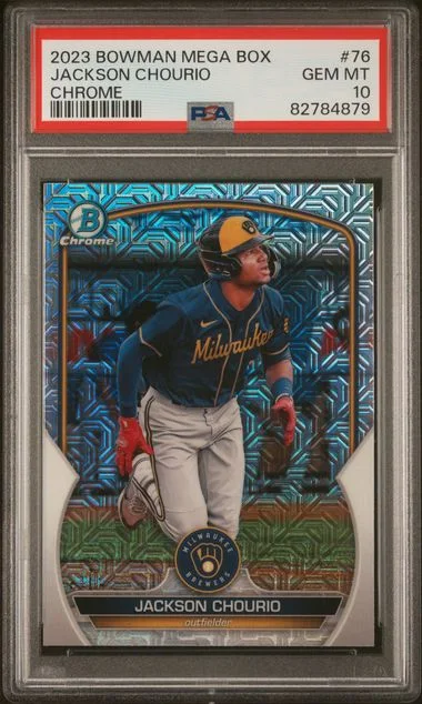 2023 Bowman Jackson Chourio Mega Box Chrome #76 card image