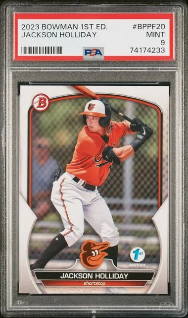 2023 Bowman Jackson Holliday 1st Edition Sky Blue Foil #Bppf20 card image