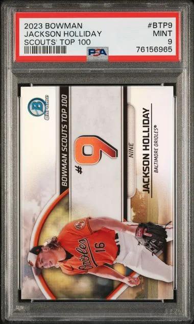 2023 Bowman Jackson Holliday Scouts' Top 100 #BTP9 card image