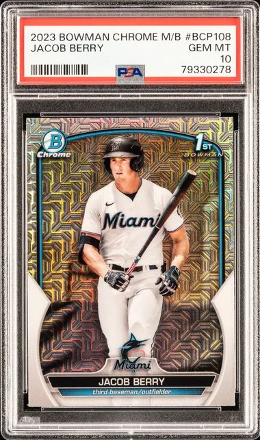2023 Bowman Jacob Berry Mega Box Chrome #108 card image