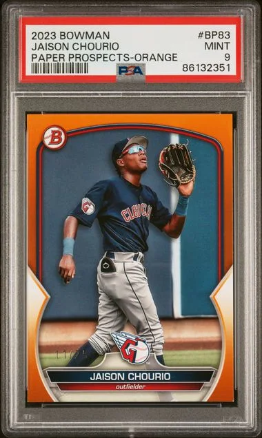 2023 Bowman Jaison Chourio Paper Prospects Orange #BP83 card image
