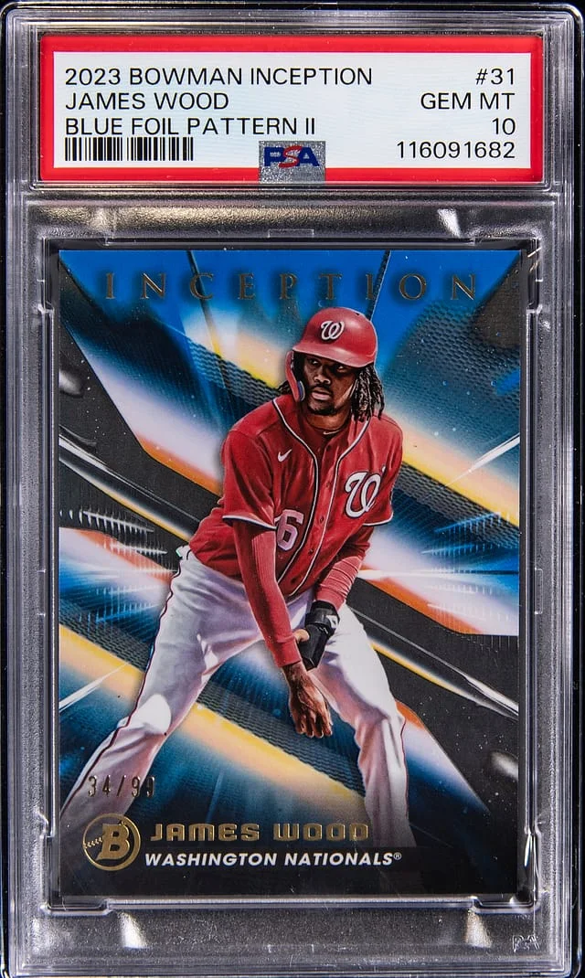 2023 Bowman James Wood Inception Blue Foil Pattern II #31 card image