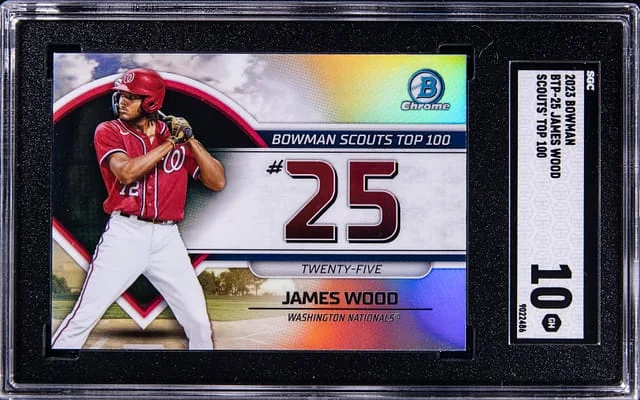 2023 Bowman James Wood Scouts Top 100 #BTP25 card image