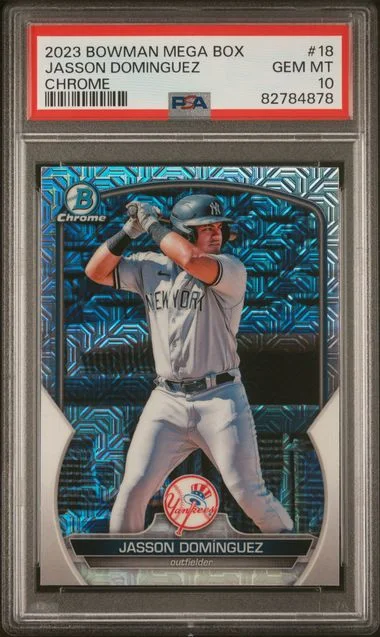 2023 Bowman Jasson Dominguez Mega Box Chrome #18 card image