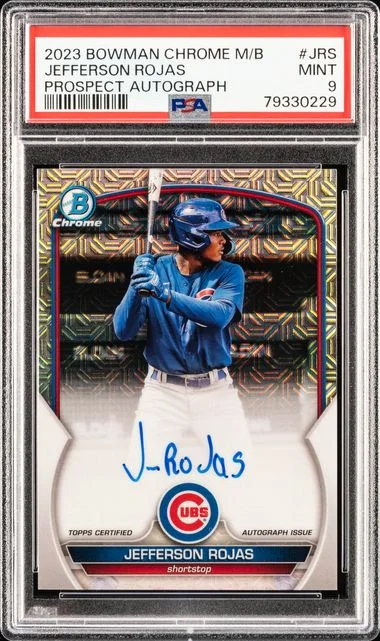 2023 Bowman Jefferson Rojas Mega Box Chrome Prospect Autographs #BMA-JRS card image