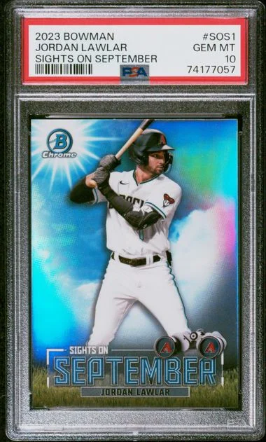 2023 Bowman Jordan Lawlar Sights On September #SOS-1 card image